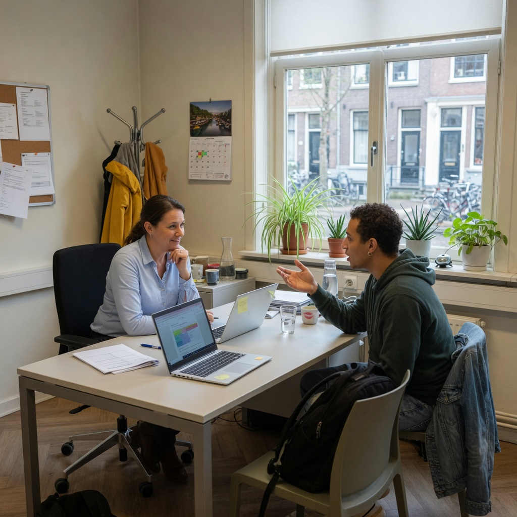 Foto bij de spreekopdracht